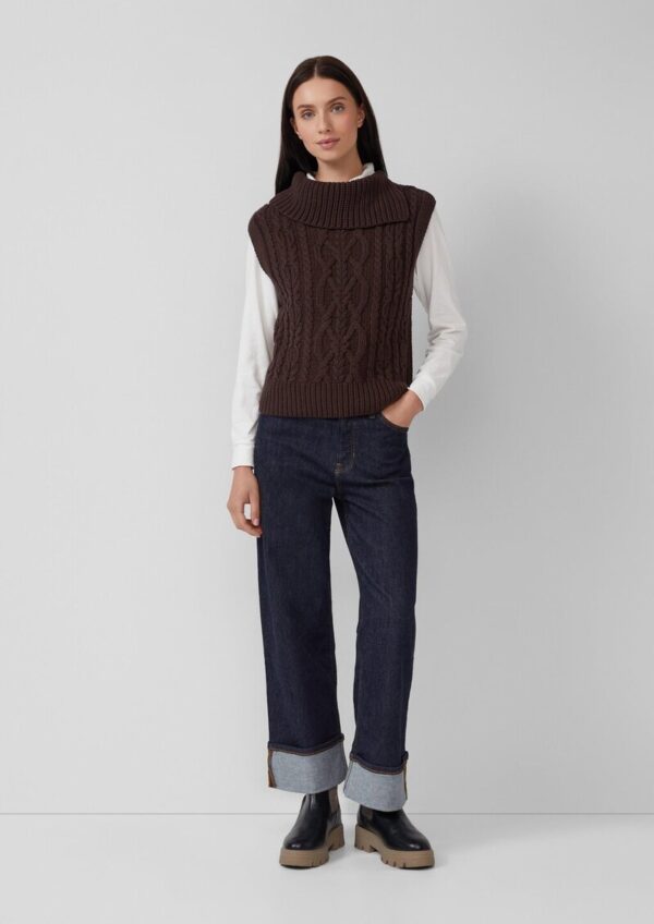 Strickpullunder mit Zopfmuster