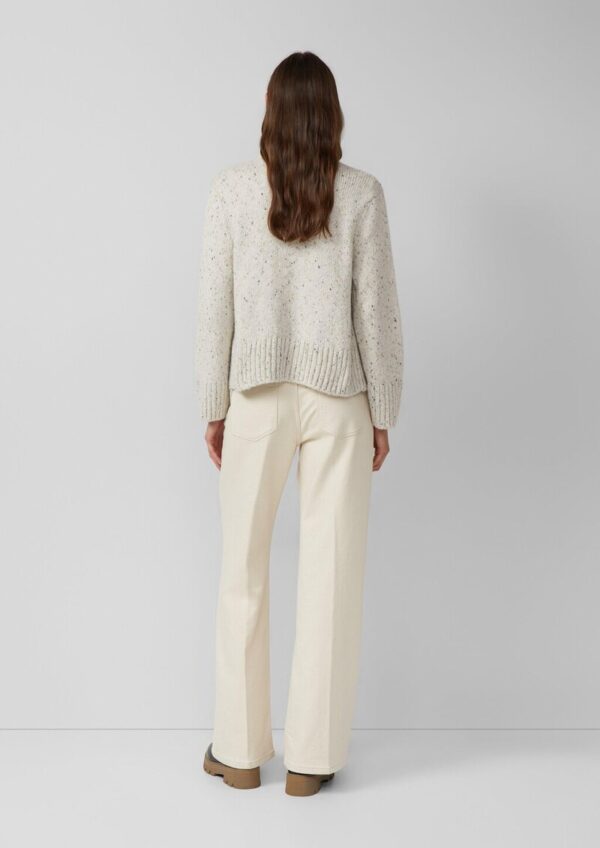 Kurze Strickjacke aus Baumwollmix mit Knopfleiste