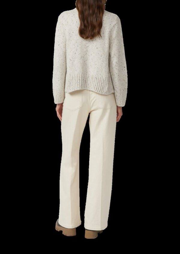 Kurze Strickjacke aus Baumwollmix mit Knopfleiste