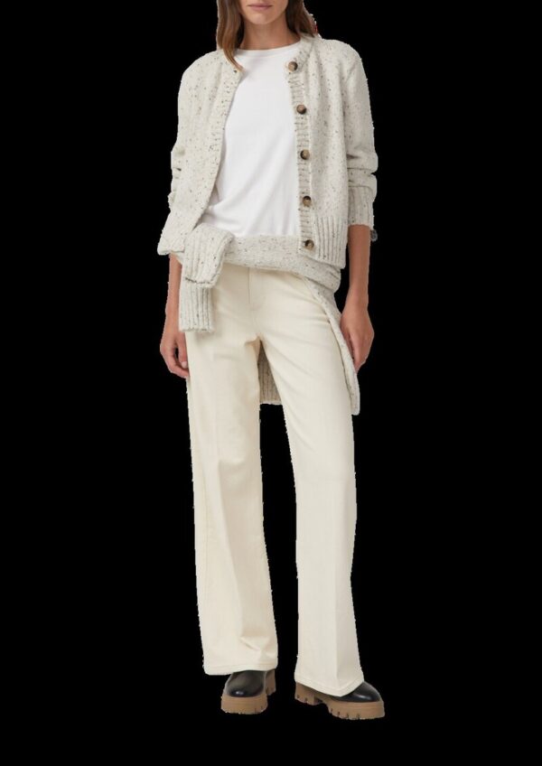 Kurze Strickjacke aus Baumwollmix mit Knopfleiste