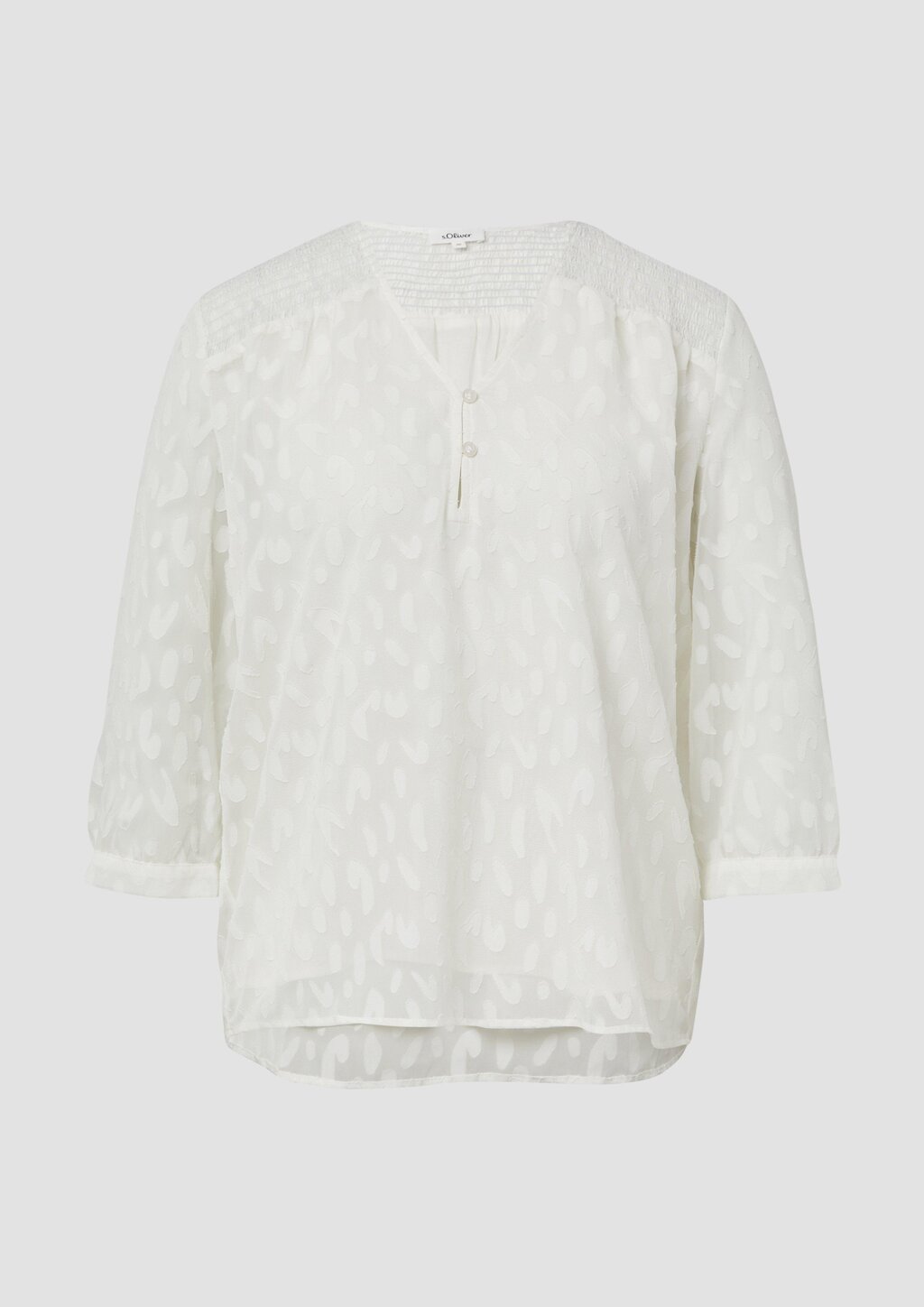 Bluse aus Struktur-Chiffon im Relaxed Fit