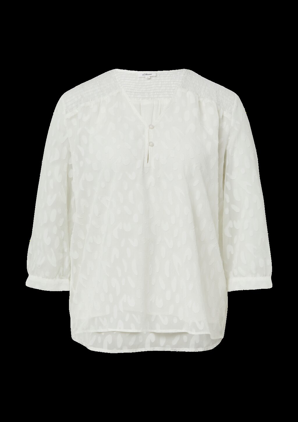 Bluse aus Struktur-Chiffon im Relaxed Fit