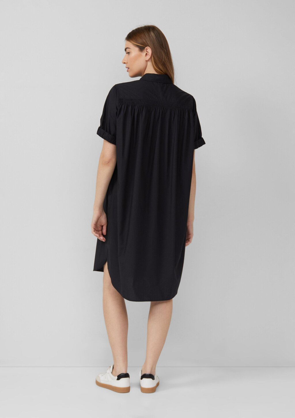 Oversized Blusenkleid mit Smok-Detail