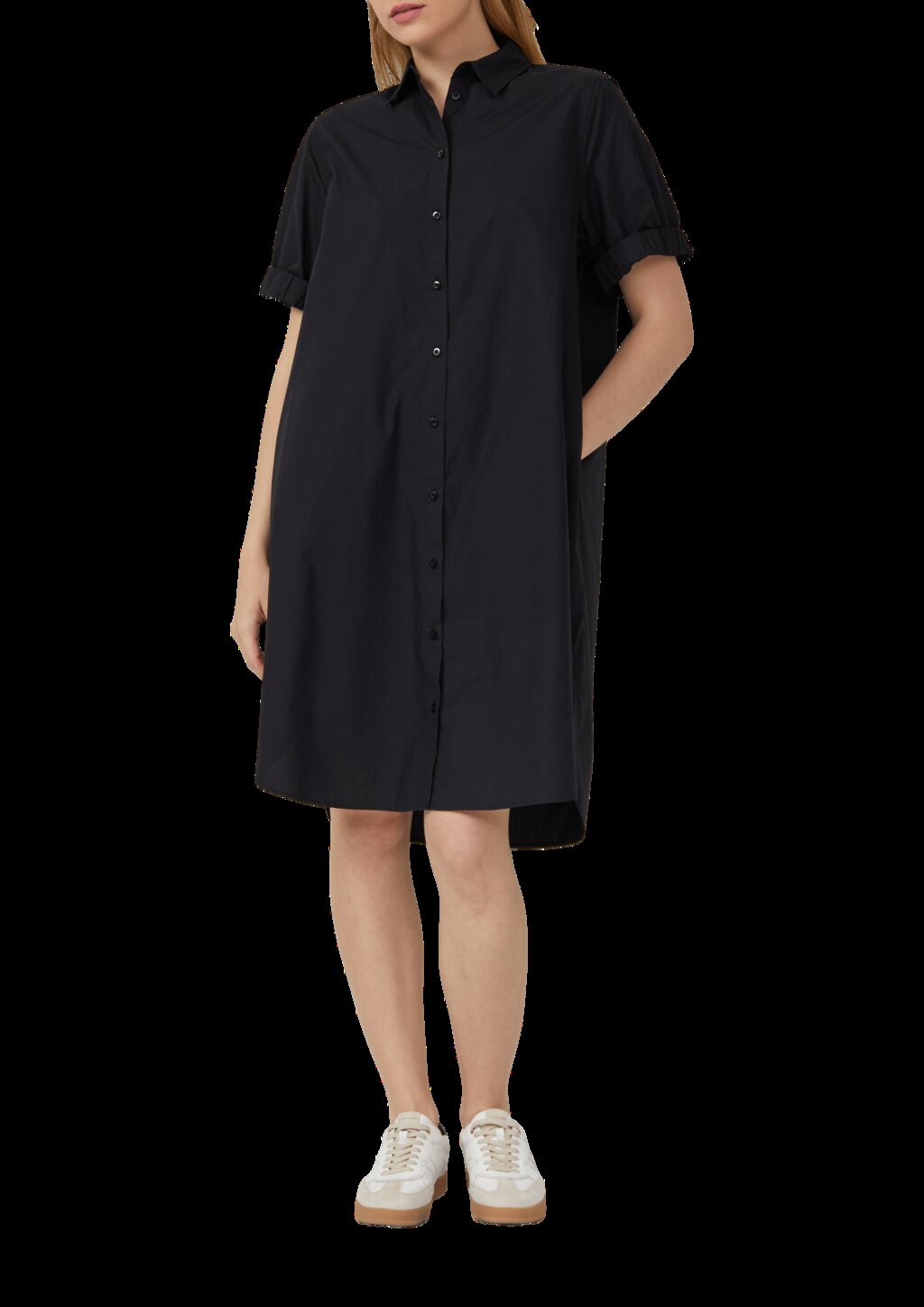 Oversized Blusenkleid mit Smok-Detail