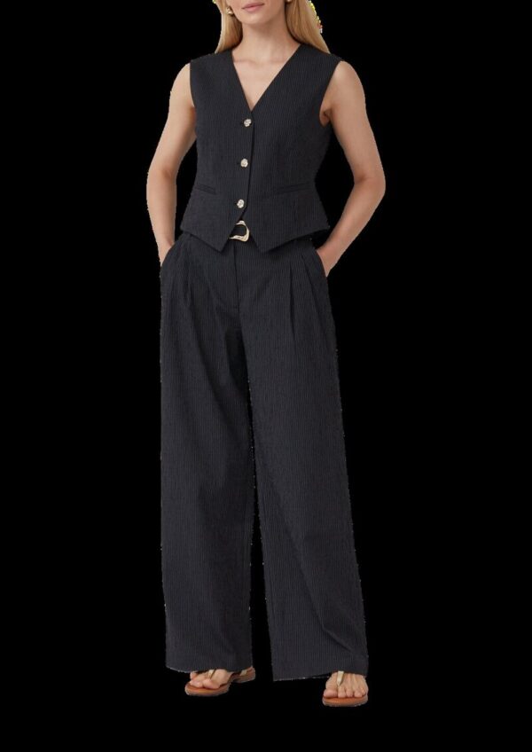 Taillierte Slim-Fit-Weste mit feinen Streifen