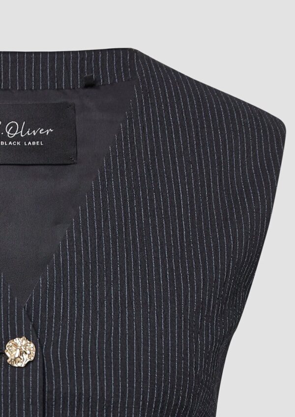 Taillierte Slim-Fit-Weste mit feinen Streifen