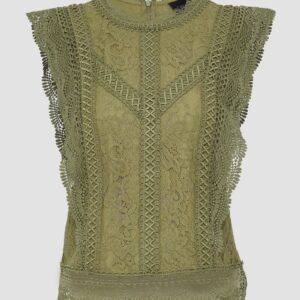 Ärmellose Bluse aus Spitze