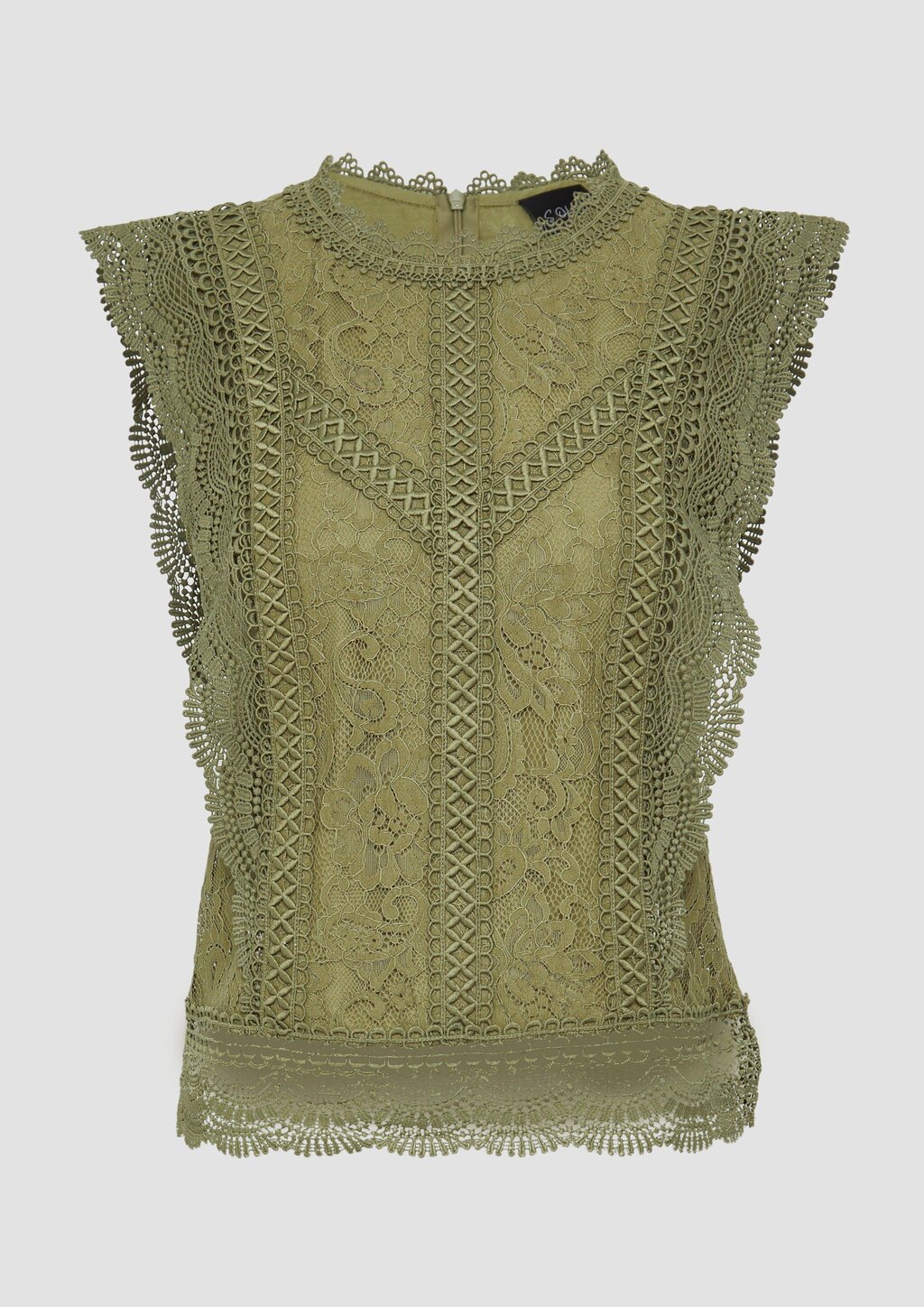 Ärmellose Bluse aus Spitze