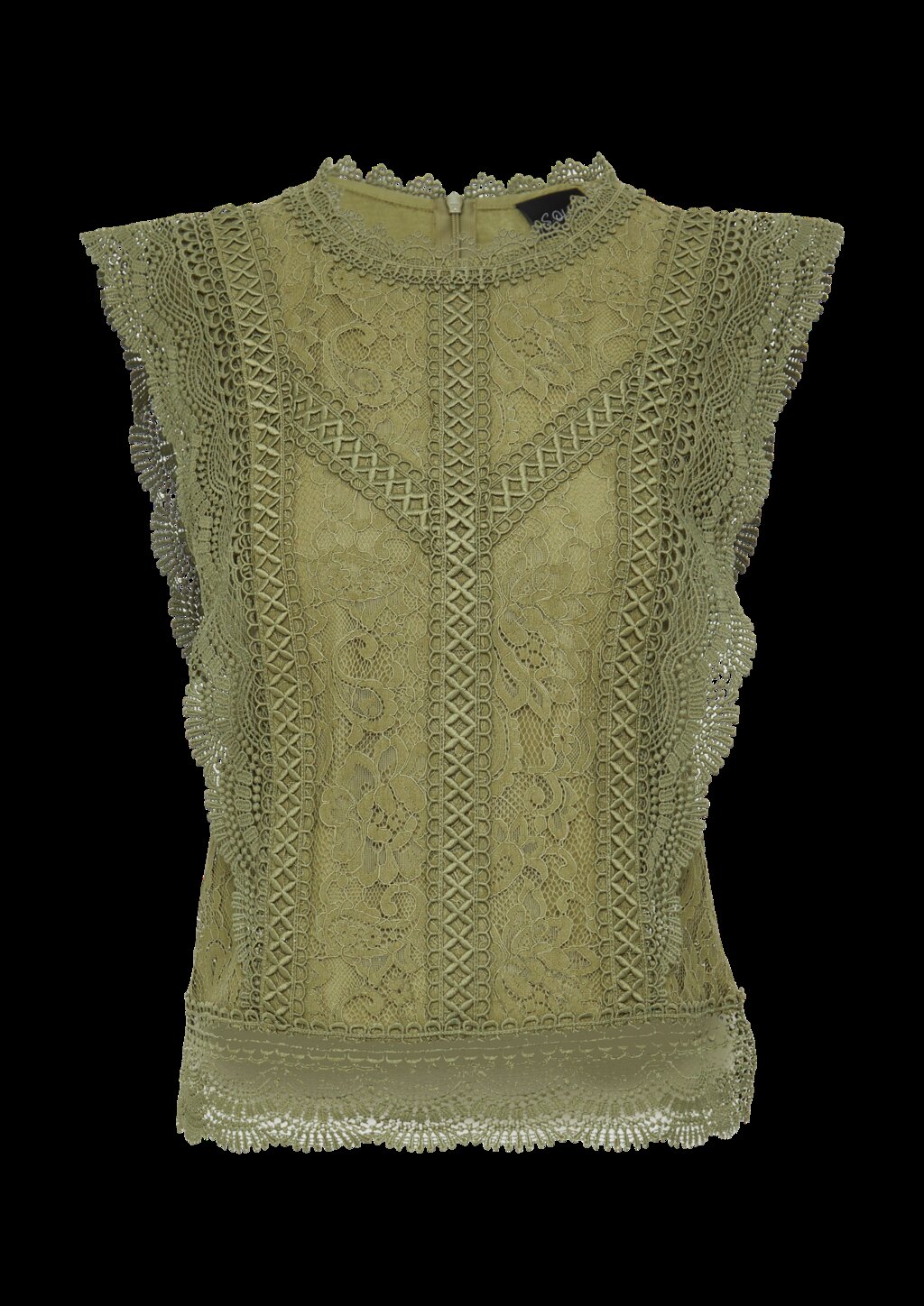 Ärmellose Bluse aus Spitze