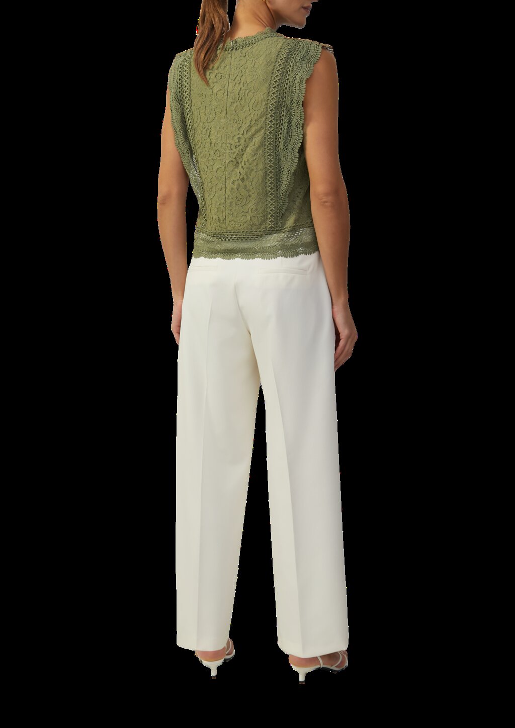 Ärmellose Bluse aus Spitze