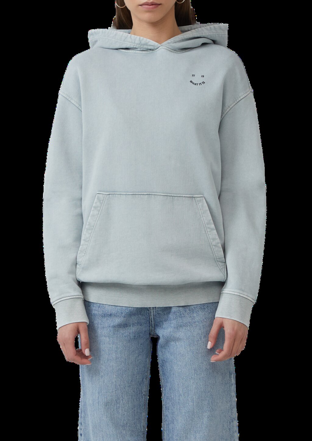 Unisex Sweatshirt mit Backprint und Wascheffekt