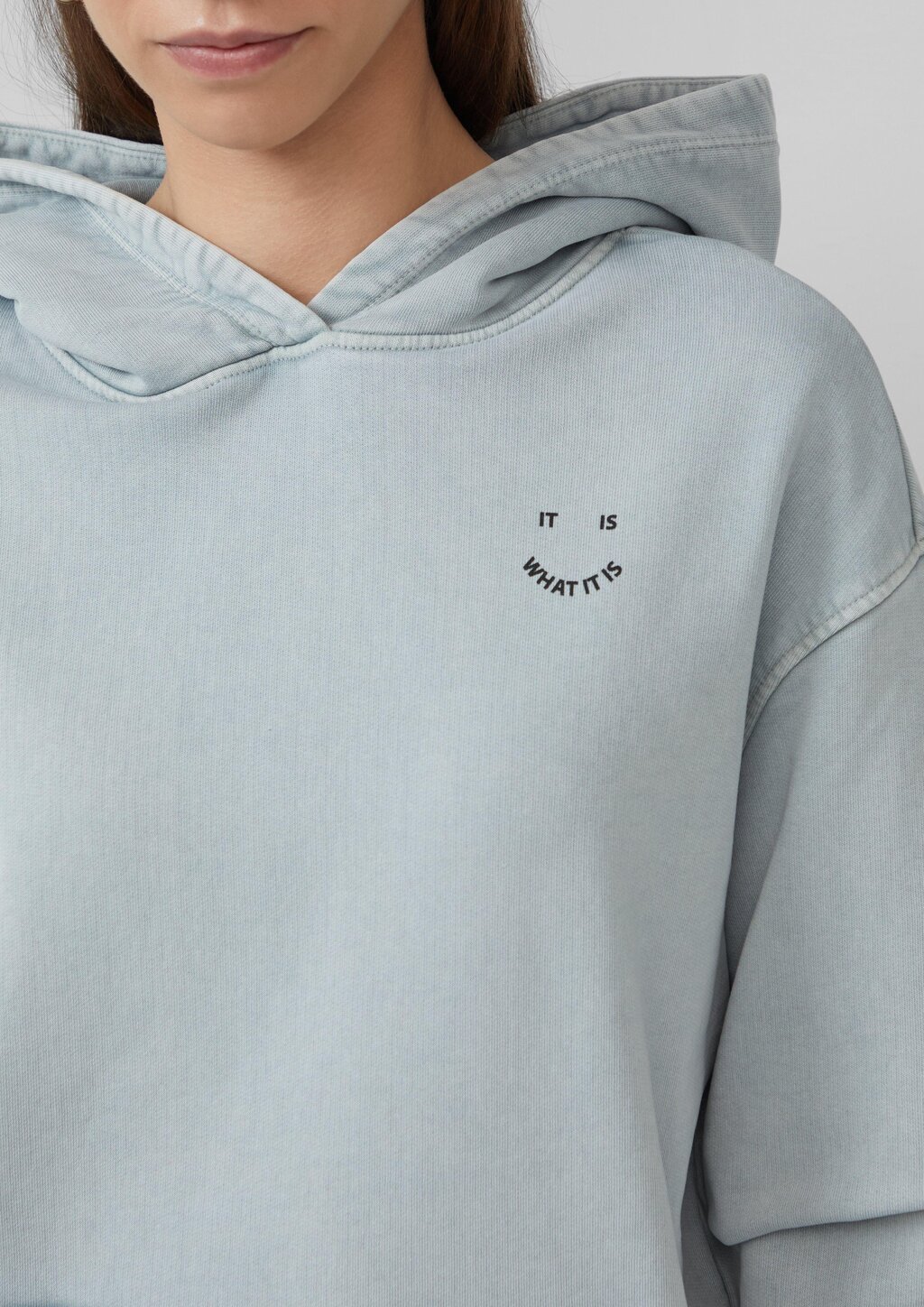 Unisex Sweatshirt mit Backprint und Wascheffekt