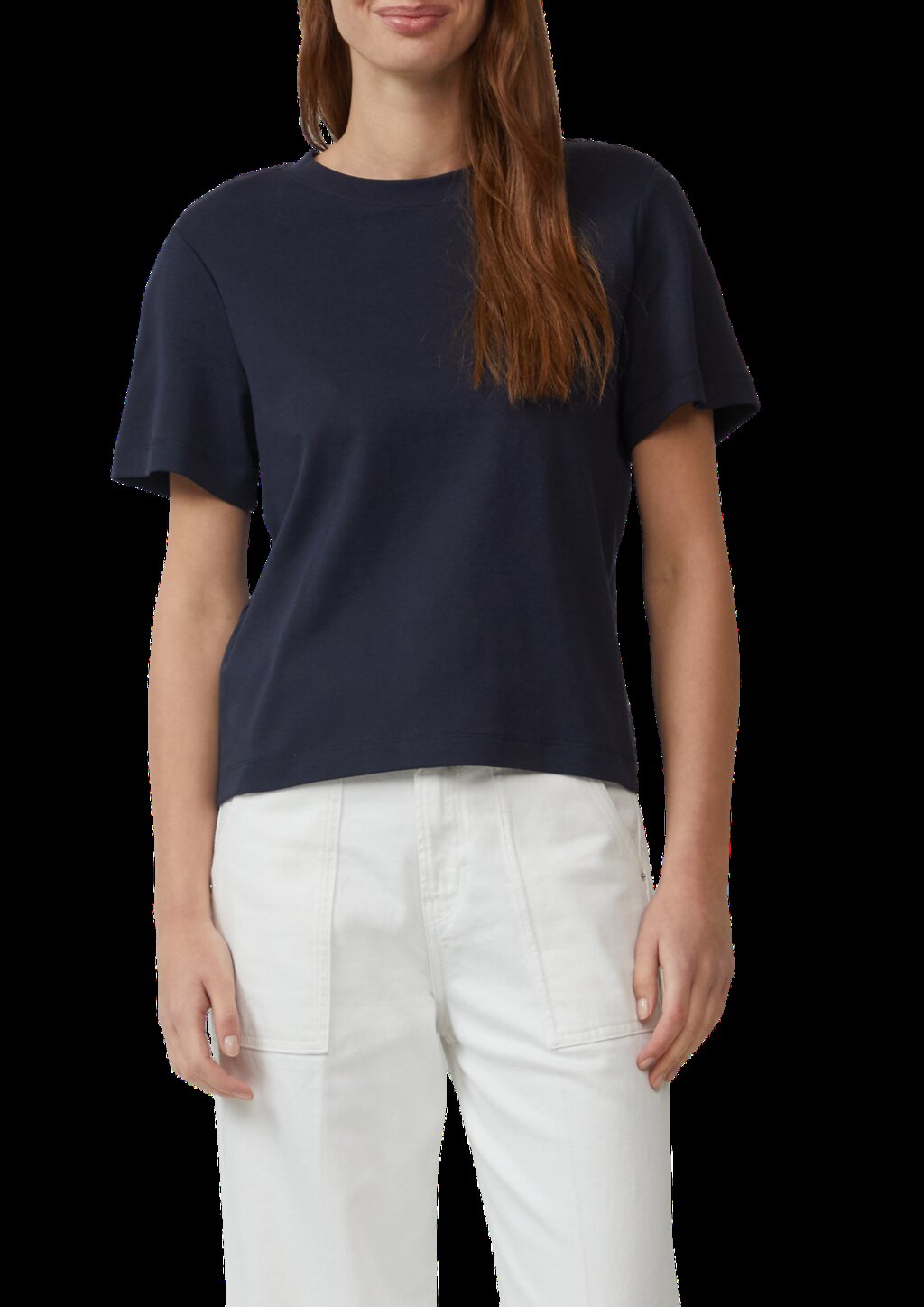 Verkürztes T-Shirt aus Interlockjersey