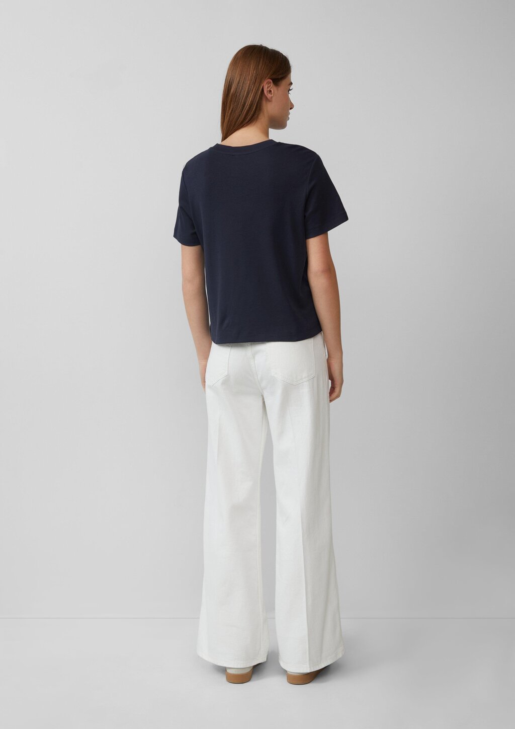 Verkürztes T-Shirt aus Interlockjersey