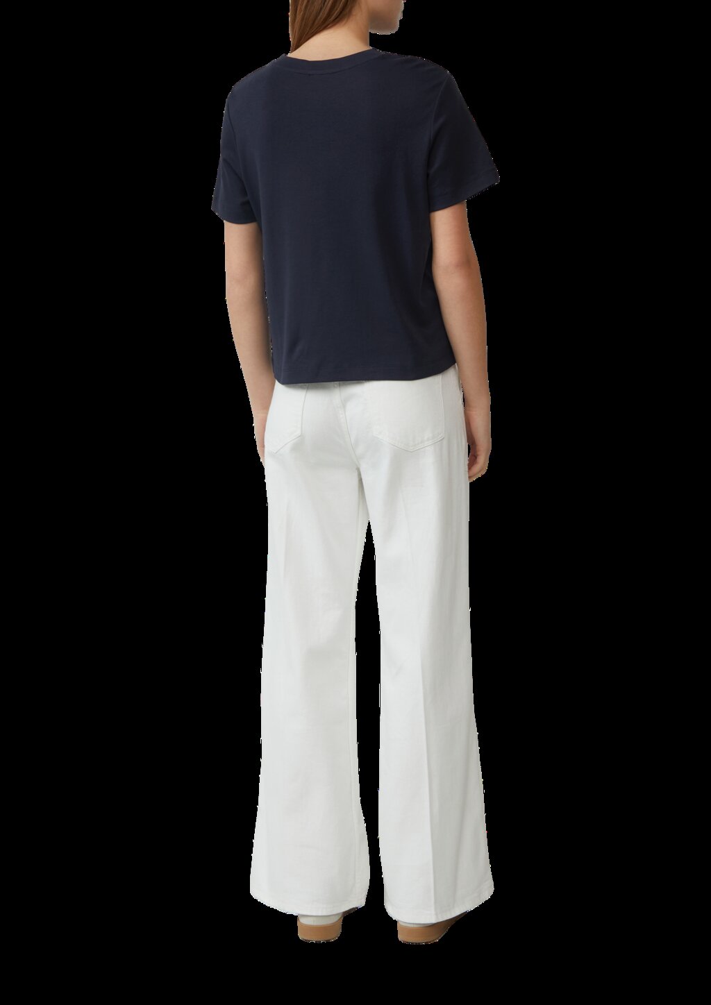 Verkürztes T-Shirt aus Interlockjersey