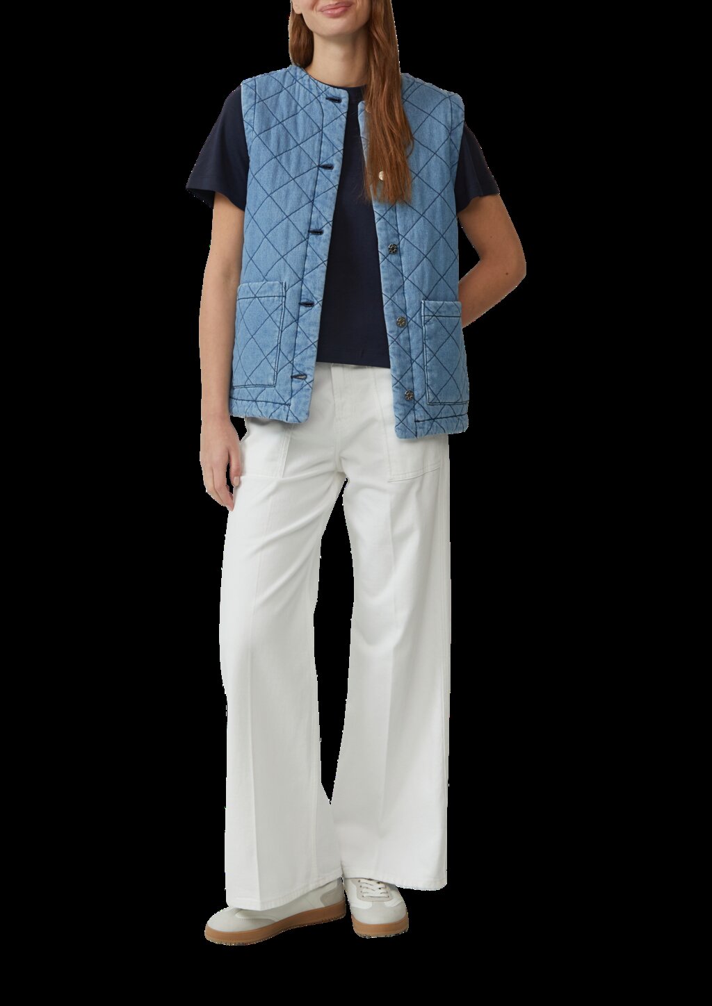 Verkürztes T-Shirt aus Interlockjersey