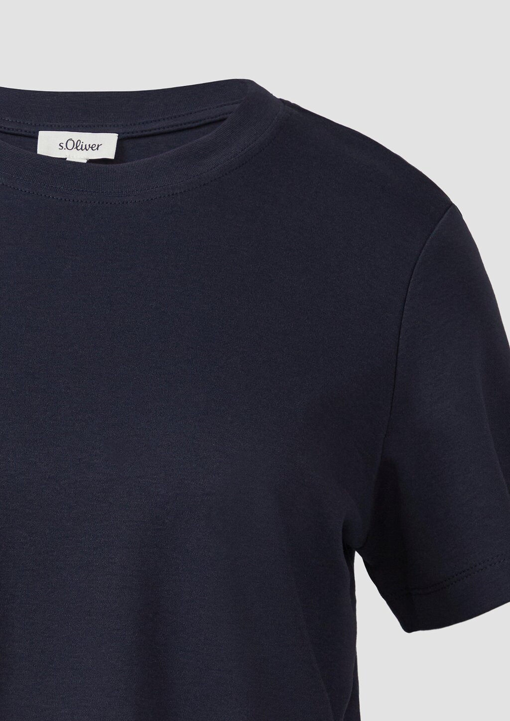 Verkürztes T-Shirt aus Interlockjersey