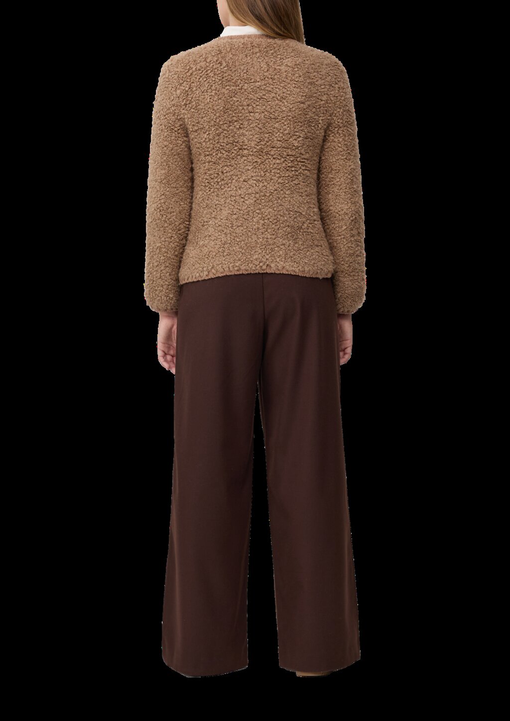 Bouclé-Strickjacke aus Alpaka-Wollmix