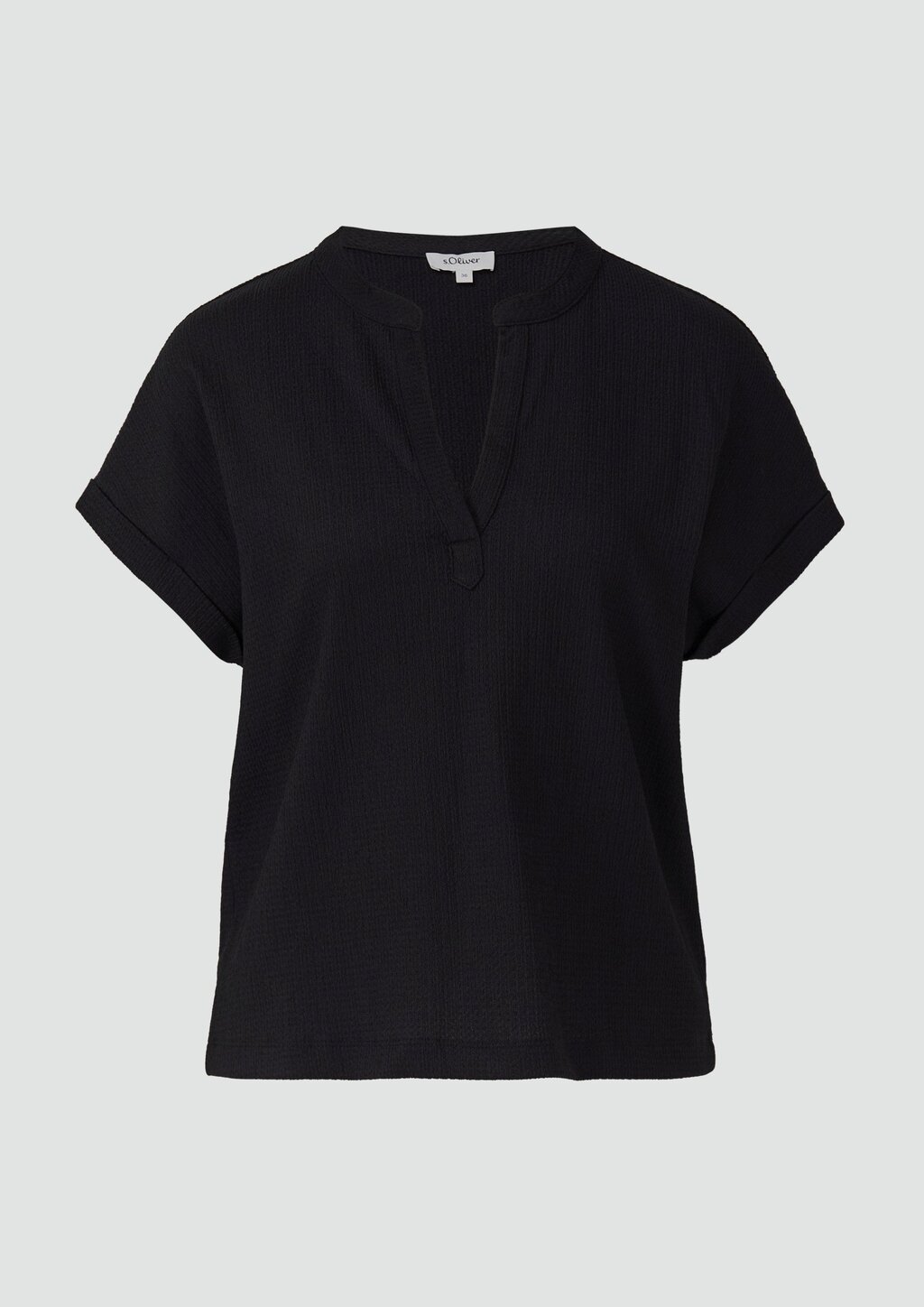 Strukturiertes Blusenshirt im Relaxed Fit