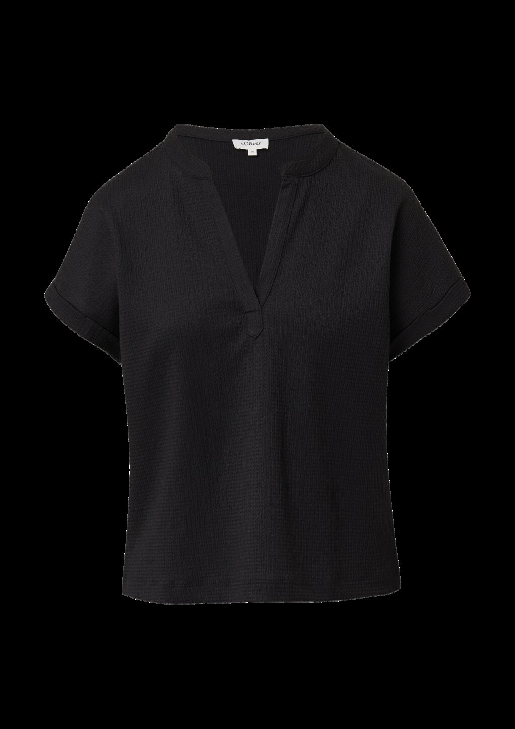 Strukturiertes Blusenshirt im Relaxed Fit