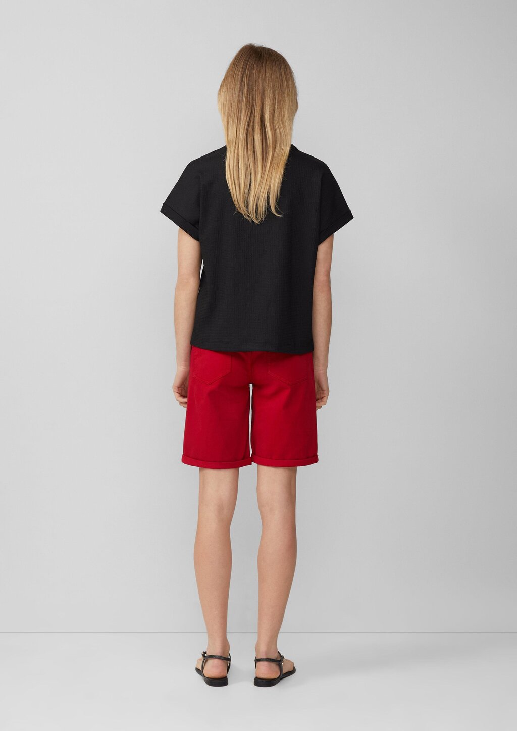 Strukturiertes Blusenshirt im Relaxed Fit