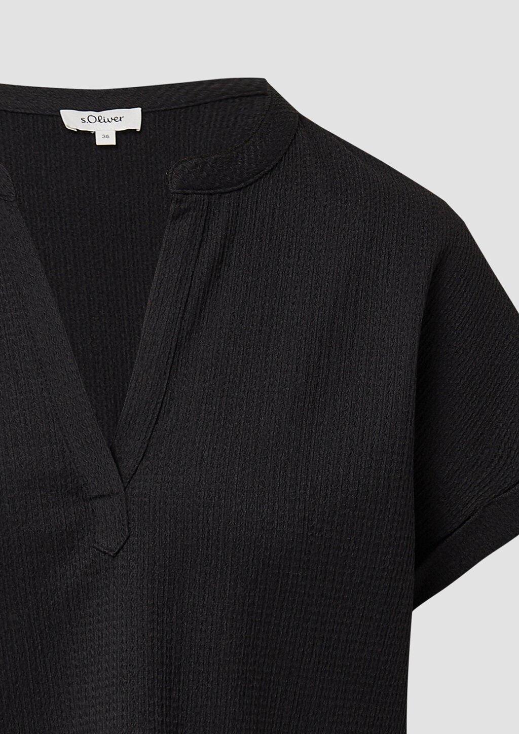 Strukturiertes Blusenshirt im Relaxed Fit