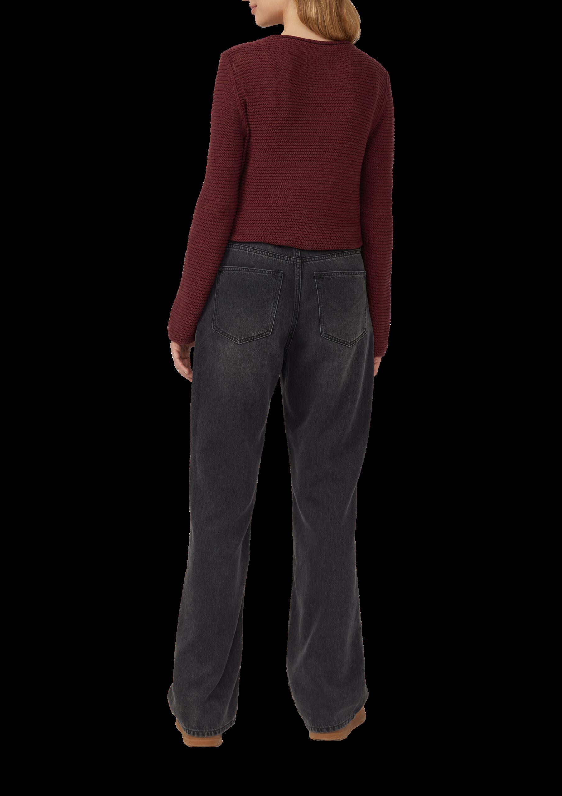 Strickpullover im Slim Fit mit Rollkanten