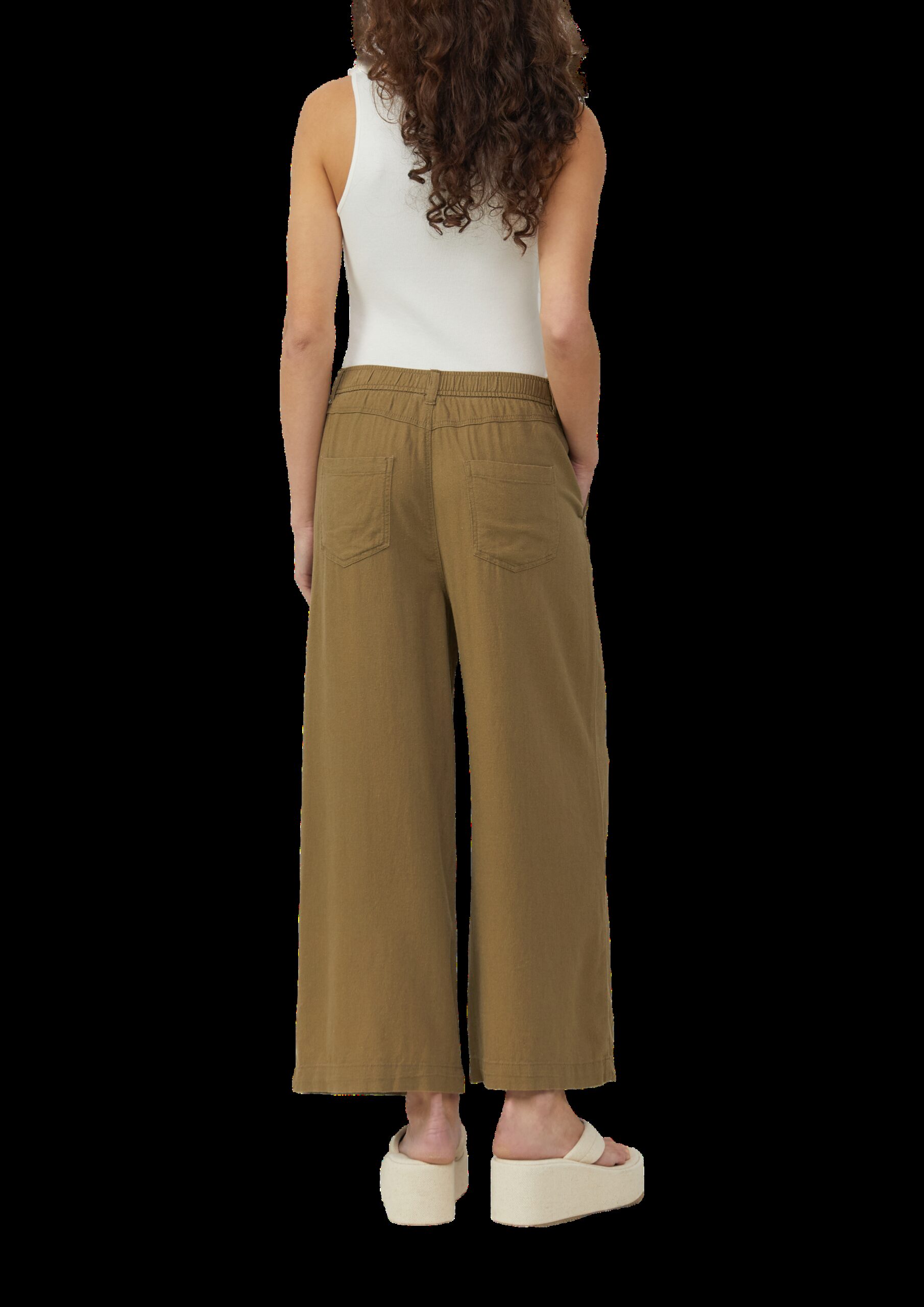 Culotte aus Leinenmix