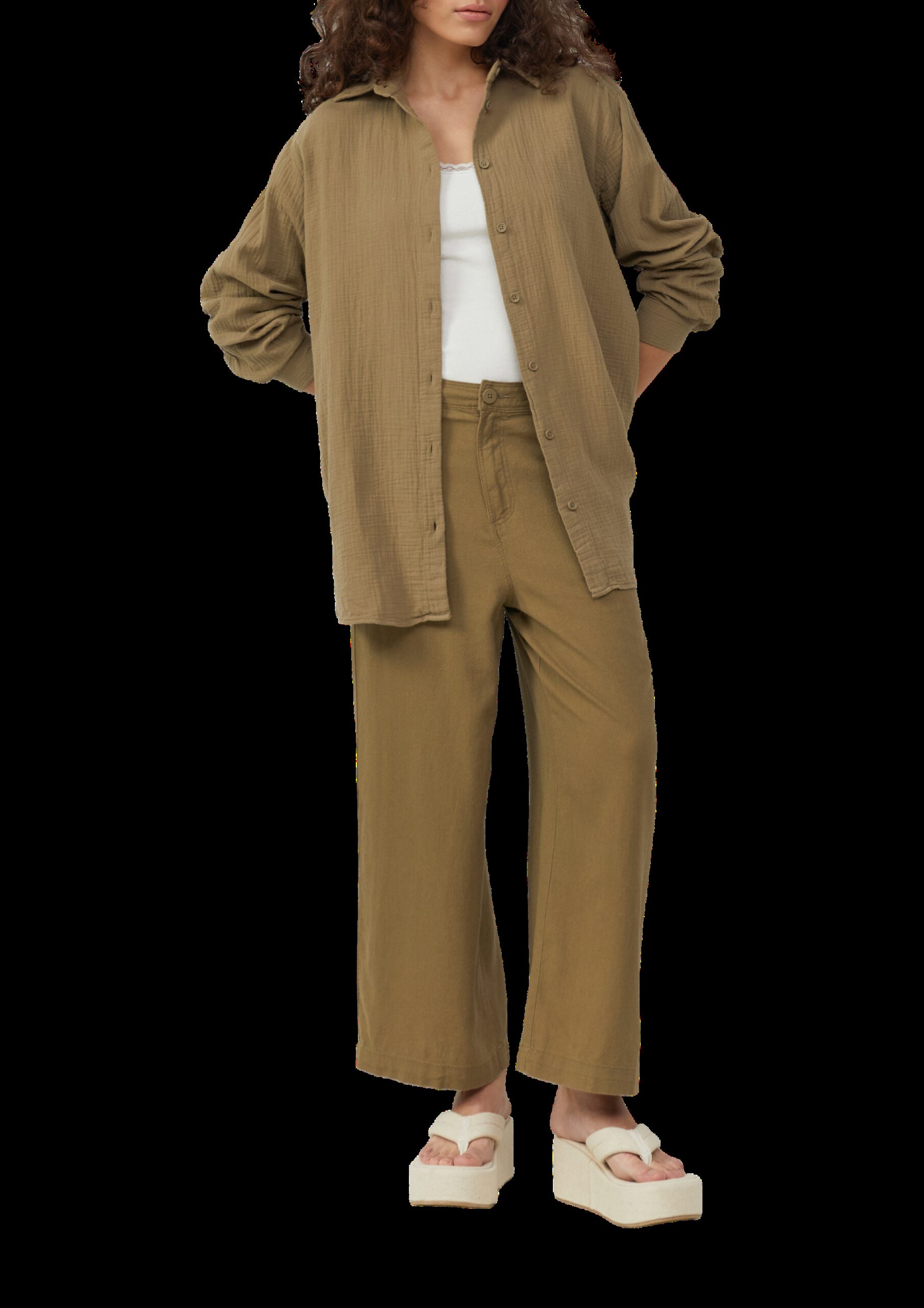 Culotte aus Leinenmix