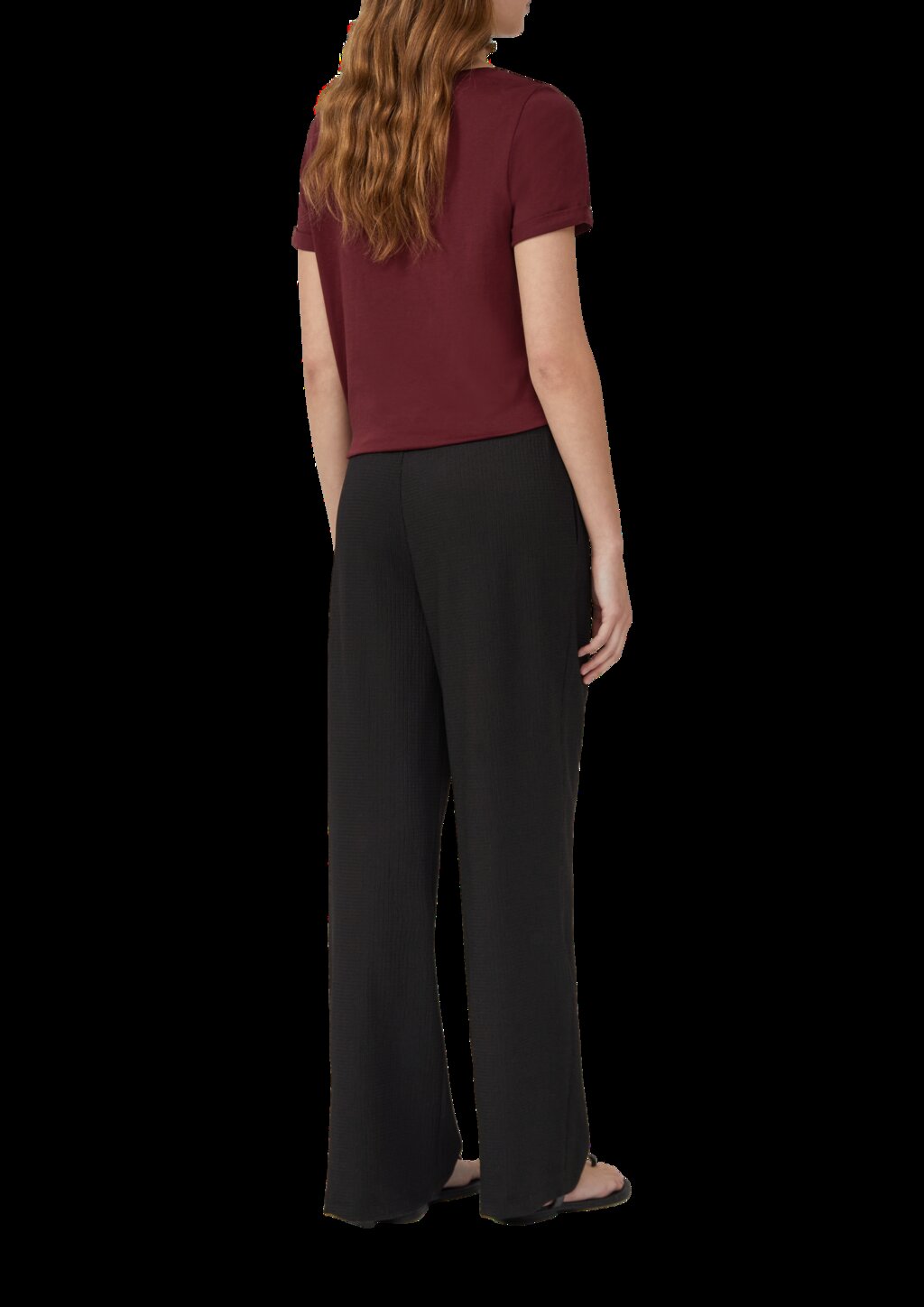 Strukturierte Jerseyhose mit Elastikbund