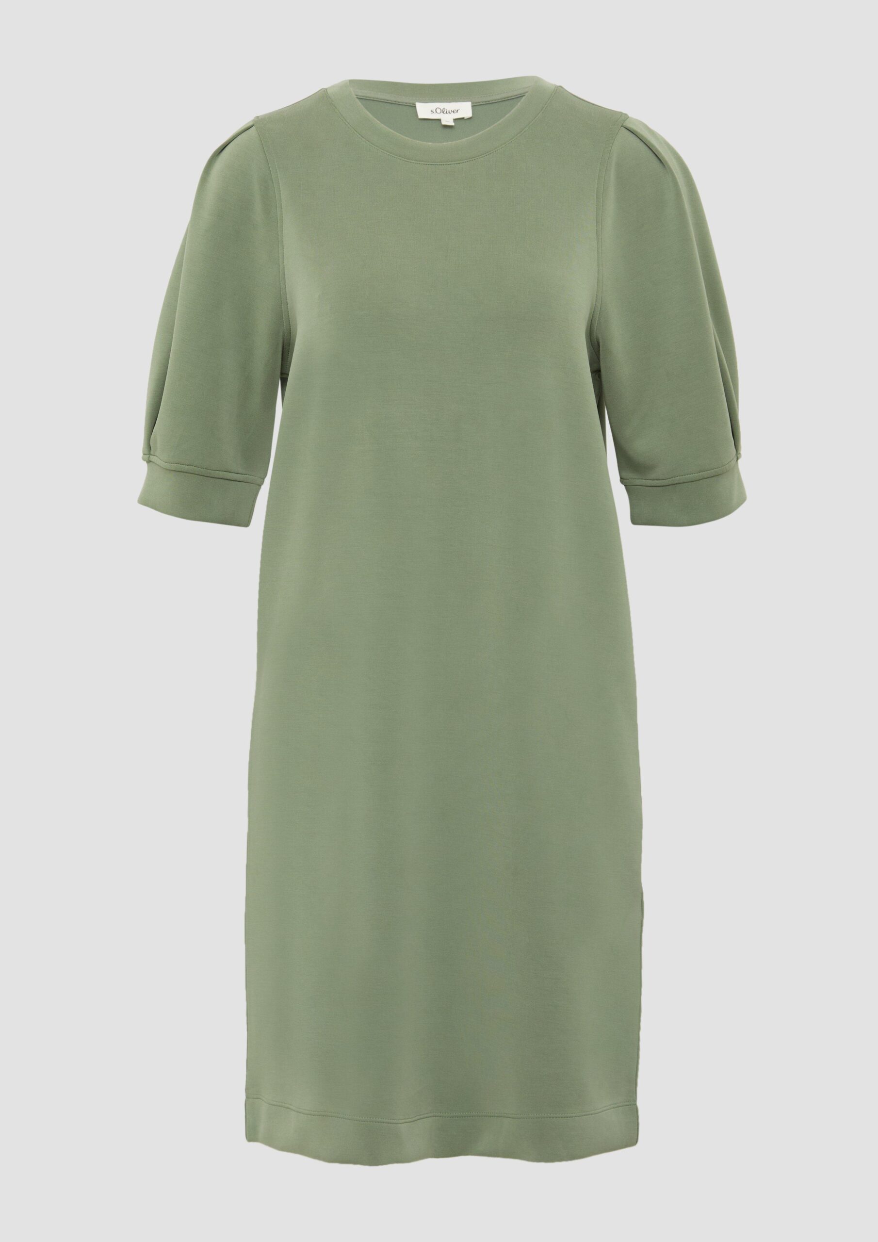 Kurzes Scuba-Kleid mit Faltendetail am Arm