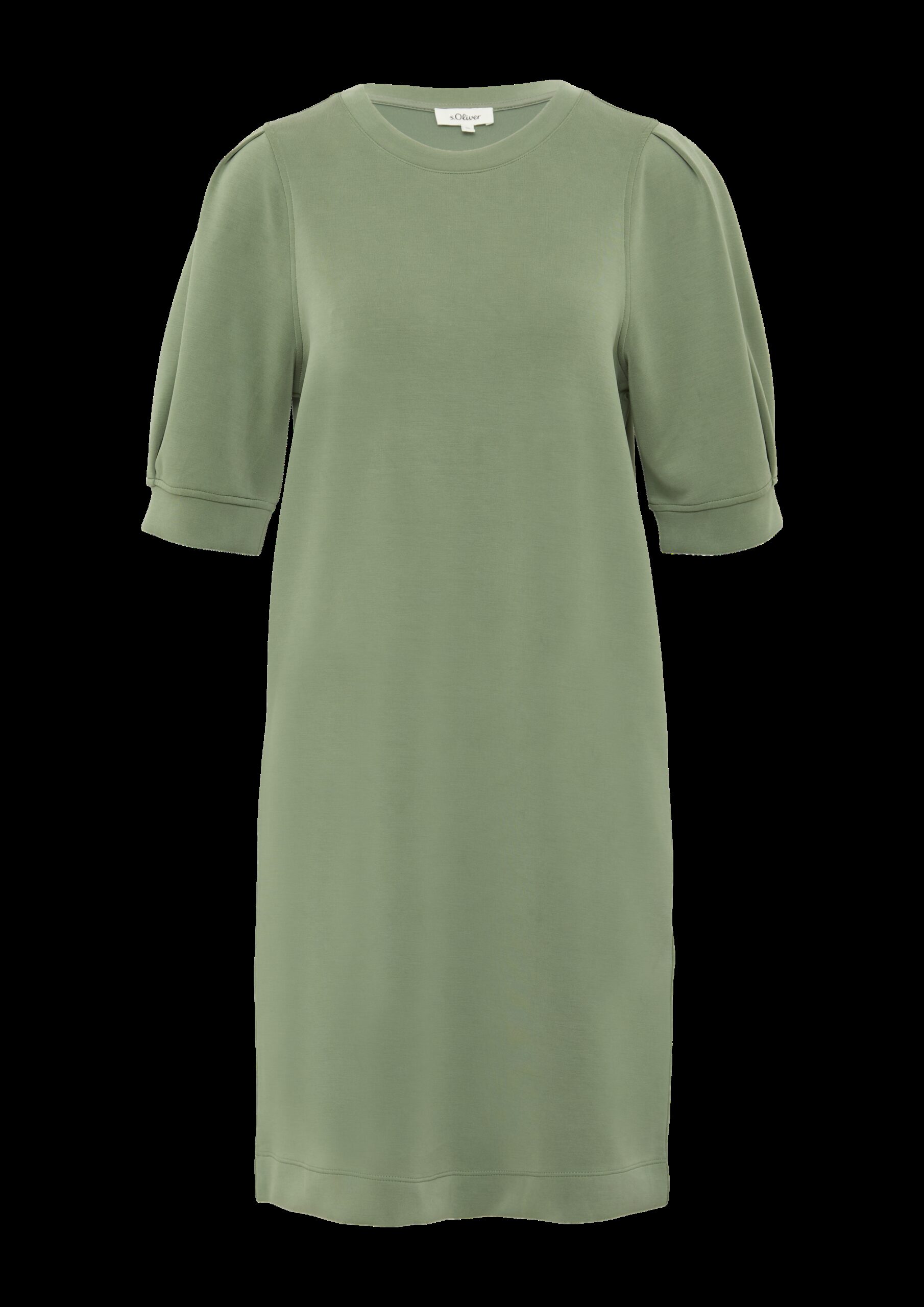 Kurzes Scuba-Kleid mit Faltendetail am Arm