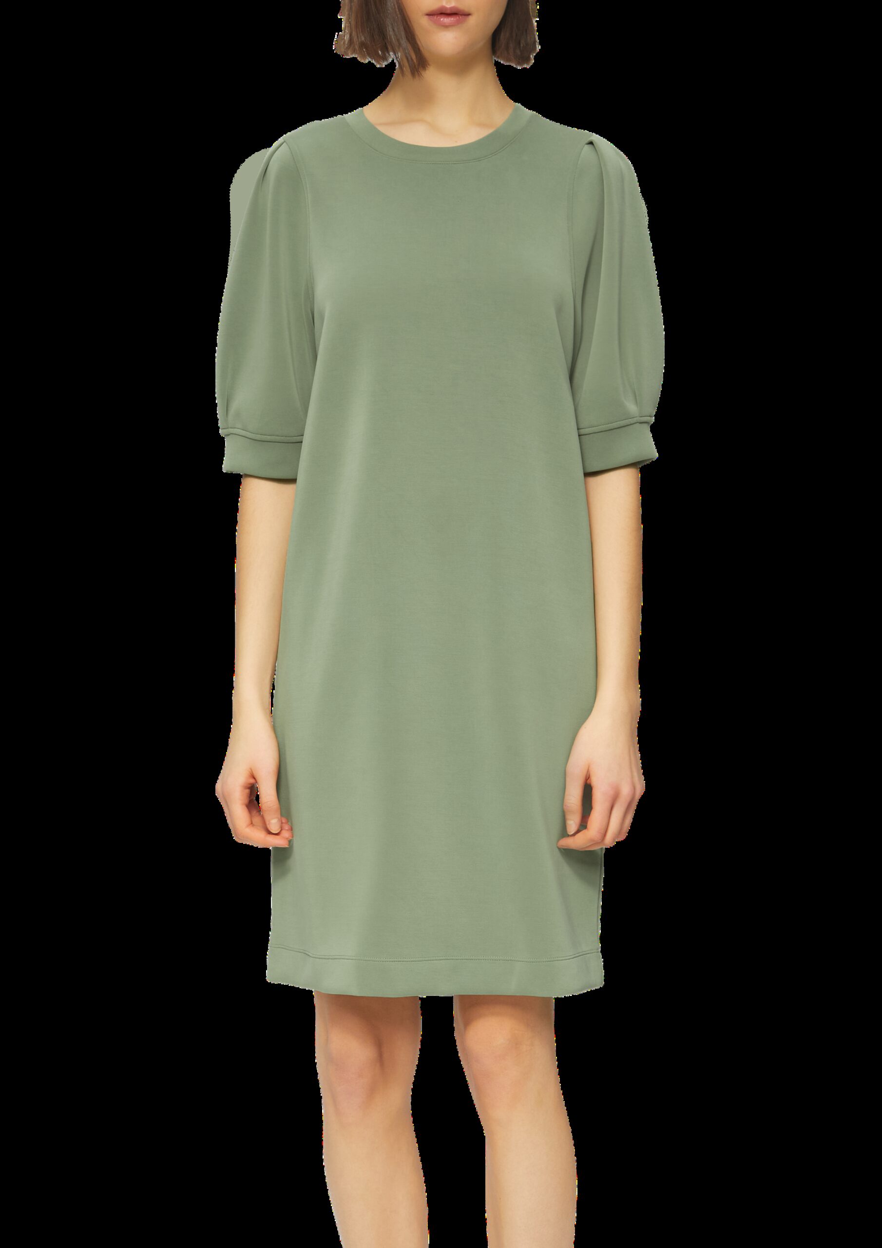 Kurzes Scuba-Kleid mit Faltendetail am Arm