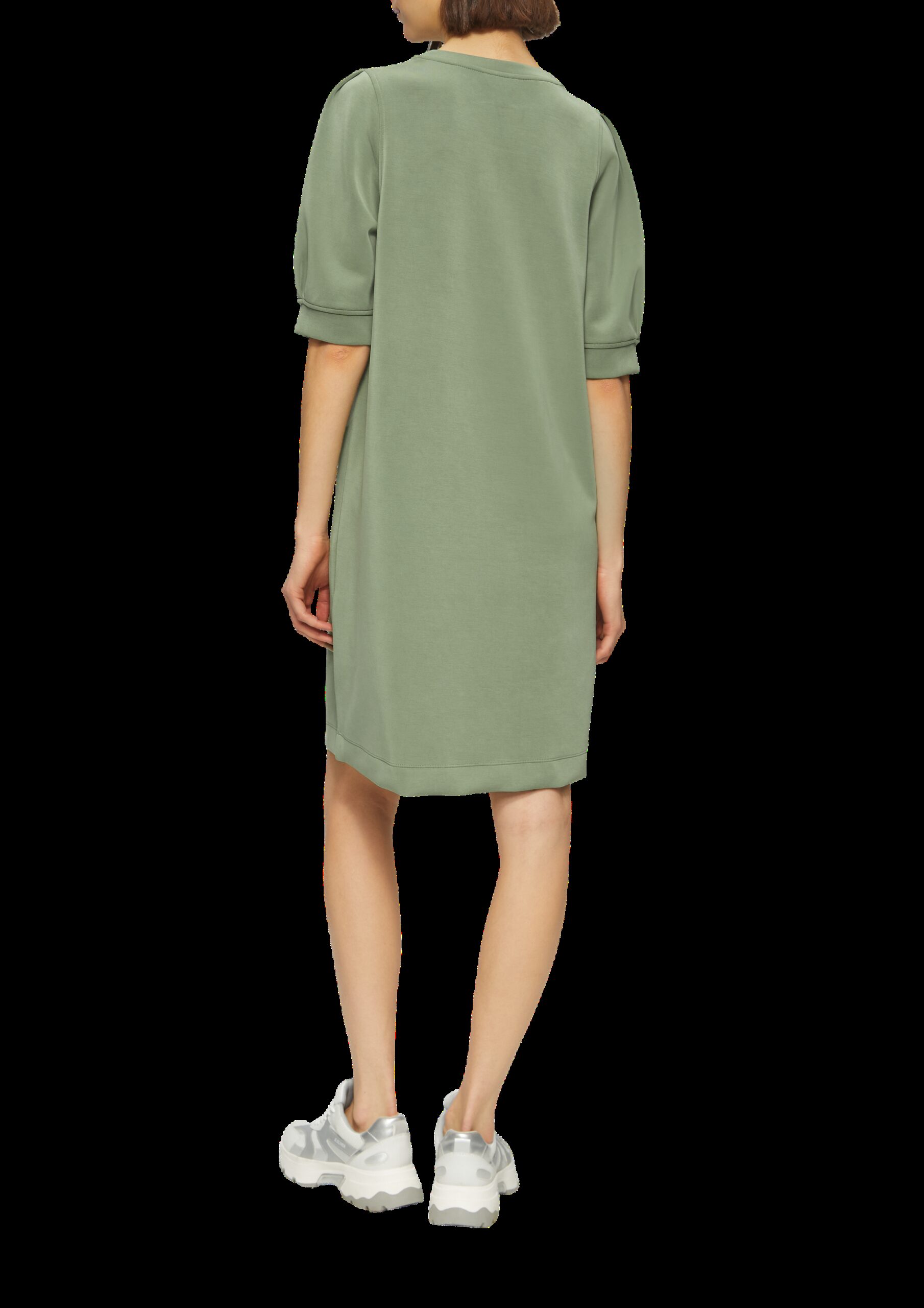 Kurzes Scuba-Kleid mit Faltendetail am Arm