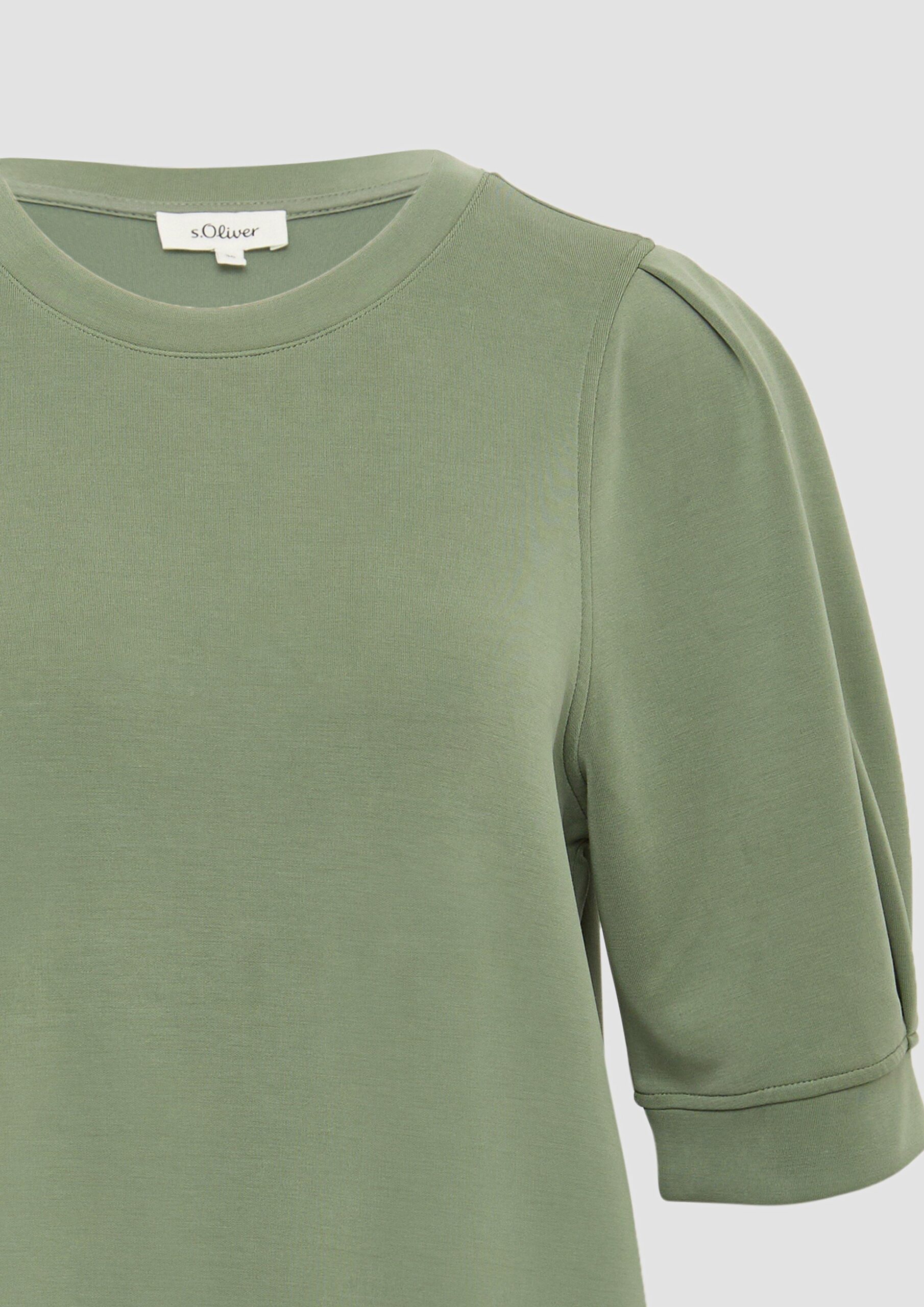 Kurzes Scuba-Kleid mit Faltendetail am Arm