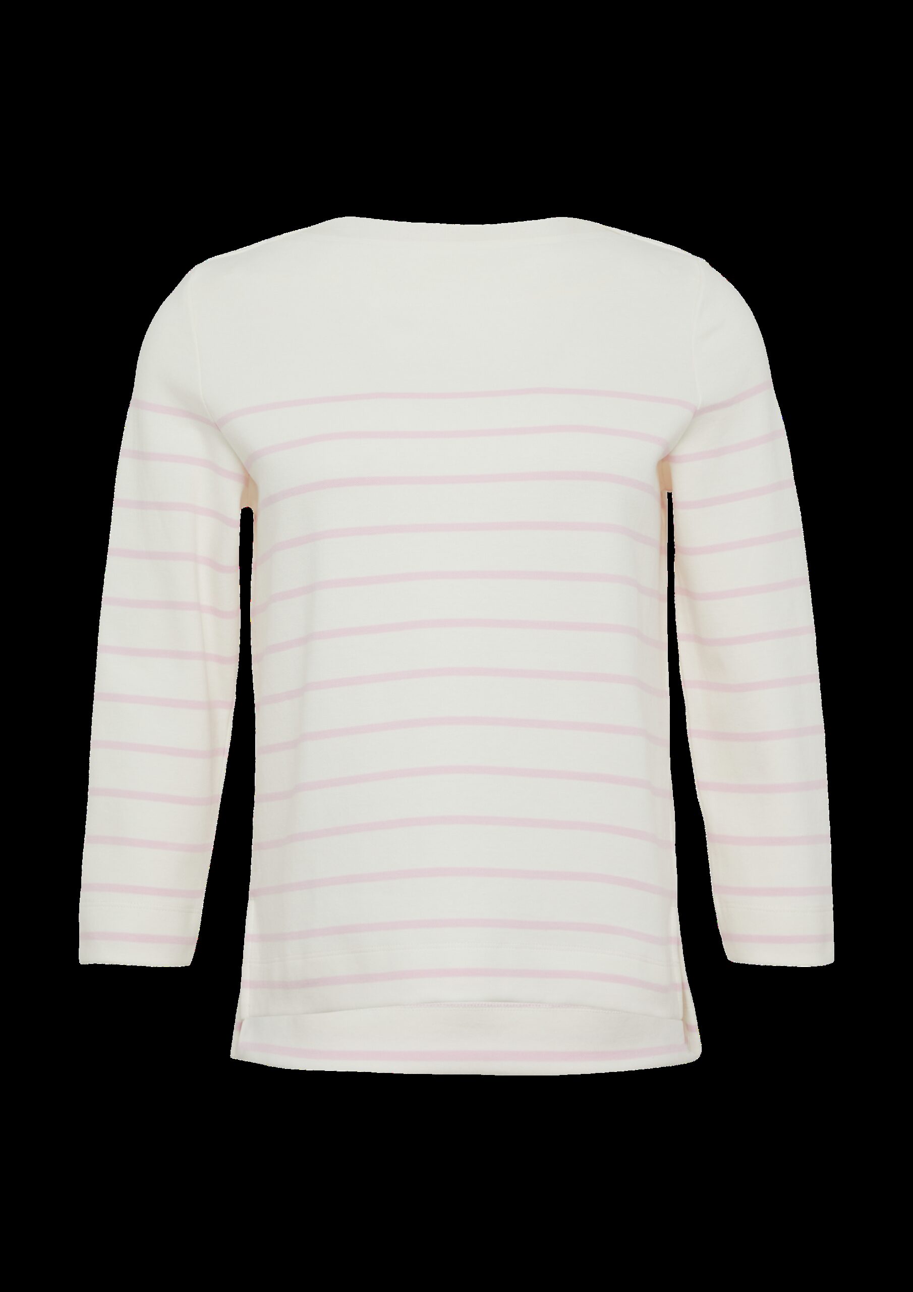 Geringeltes Sweatshirt mit U-Boot-Ausschnitt