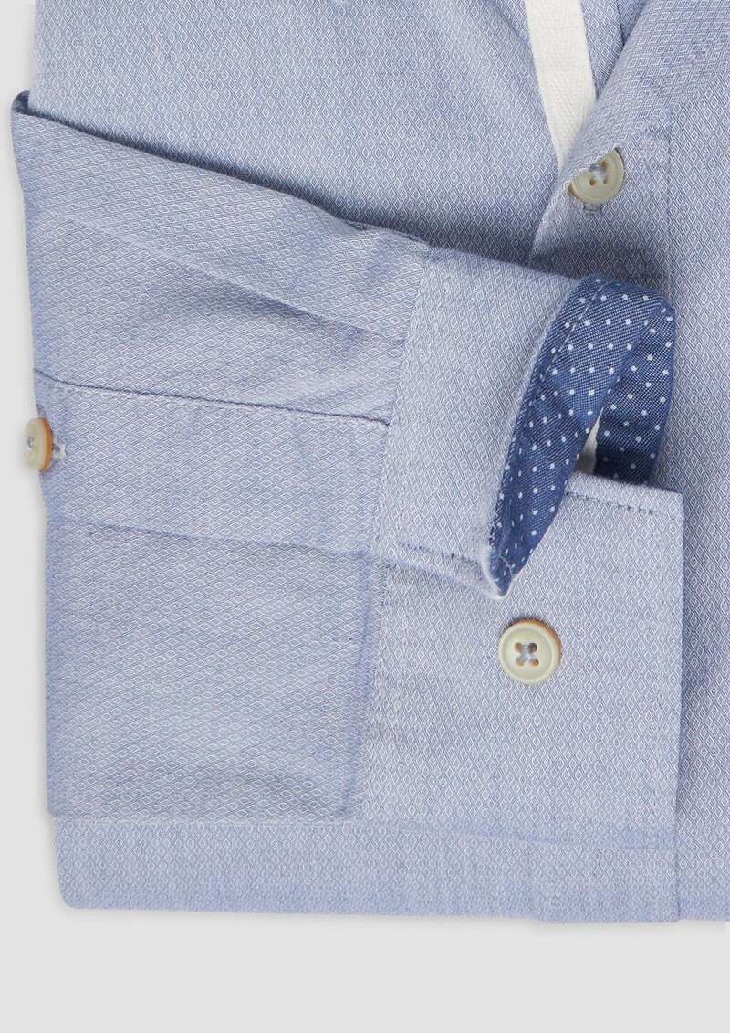 Regular Fit: Gemustertes Langarmhemd mit Brusttasche