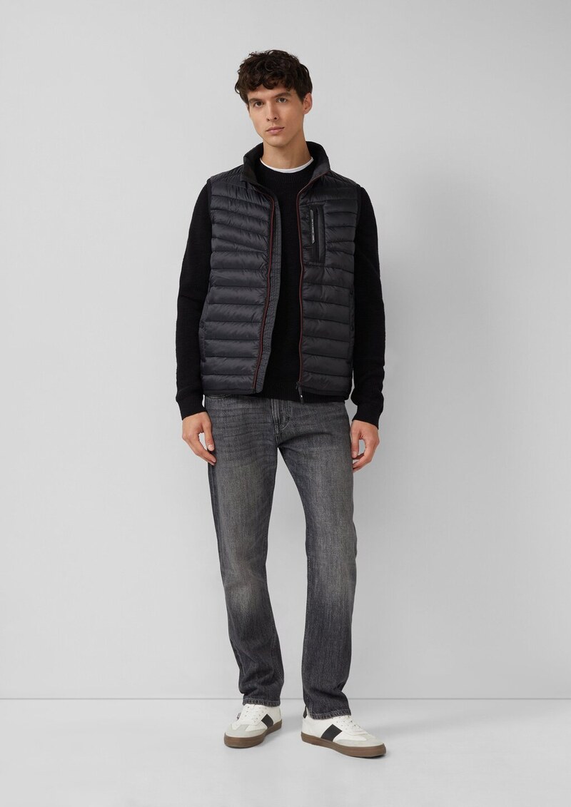 Strickpullover mit Crew Neck und Strukturmuster