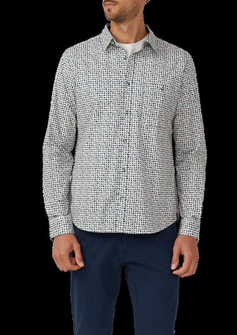 Slim Fit: Gemustertes Hemd aus Baumwollstretch