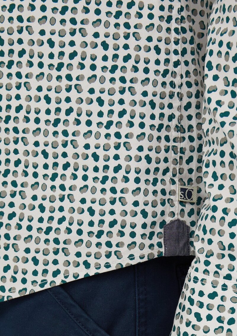 Slim Fit: Gemustertes Hemd aus Baumwollstretch