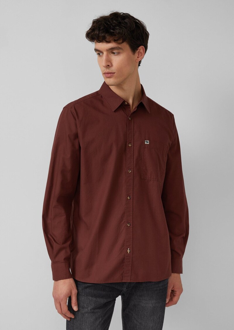 Regular Fit: Weiches Hemd mit feiner Struktur