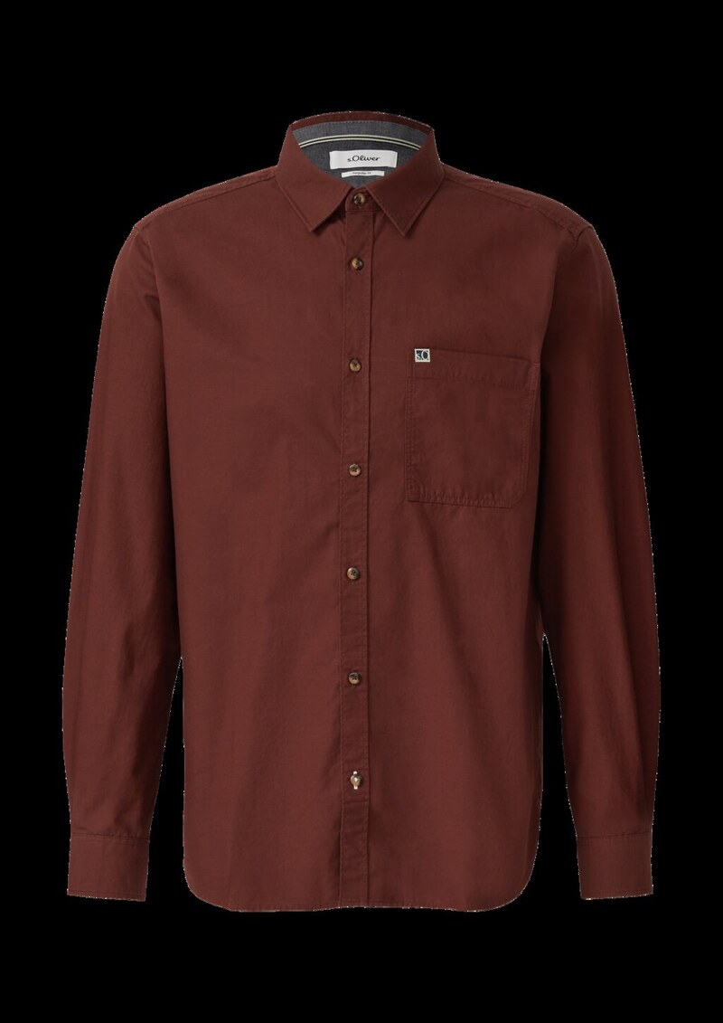 Regular Fit: Weiches Hemd mit feiner Struktur