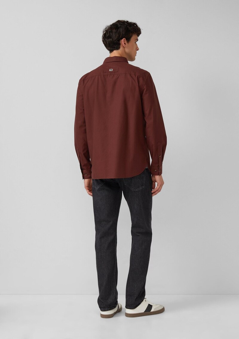 Regular Fit: Weiches Hemd mit feiner Struktur