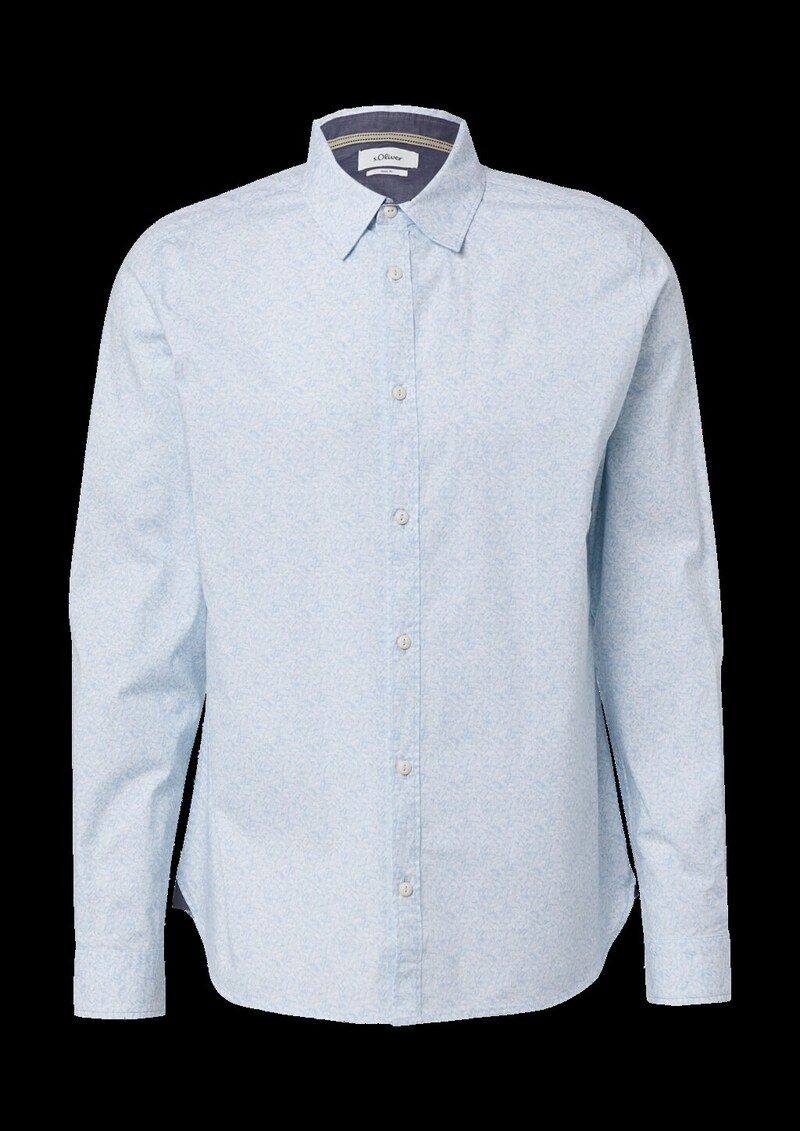 Slim Fit: Baumwollhemd mit All-over-Print