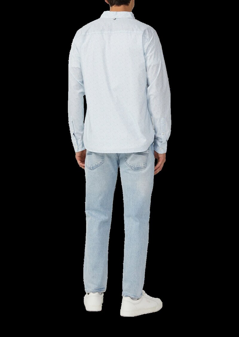 Slim Fit: Baumwollhemd mit All-over-Print