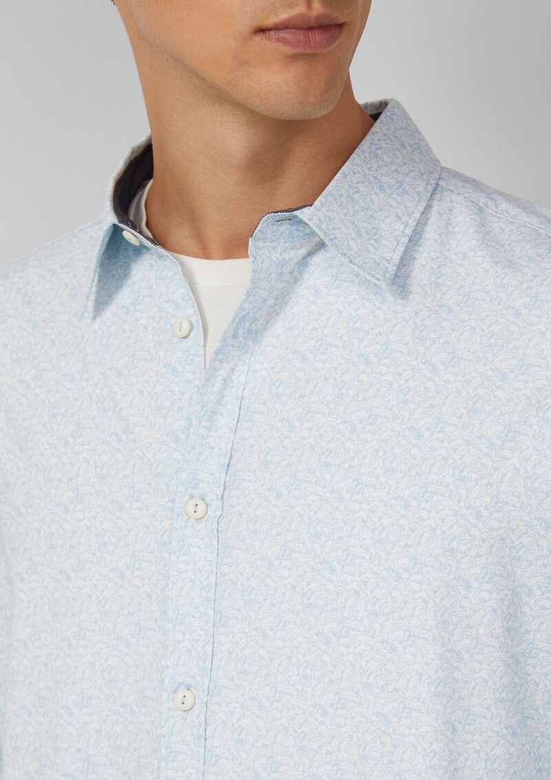 Slim Fit: Baumwollhemd mit All-over-Print