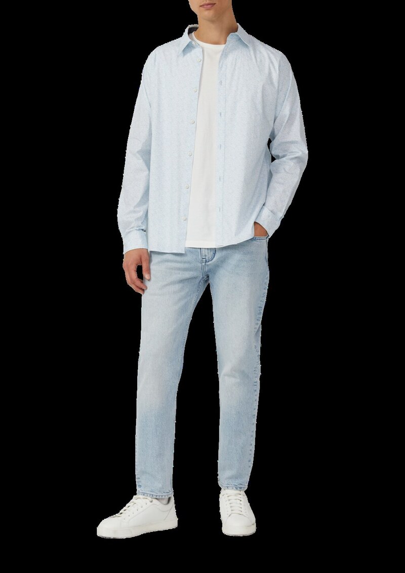 Slim Fit: Baumwollhemd mit All-over-Print