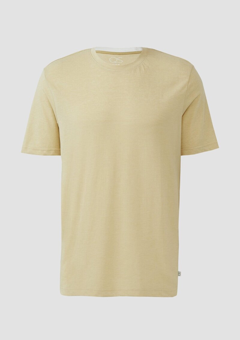 Meliertes T-Shirt mit Layering-Detail am Kragen