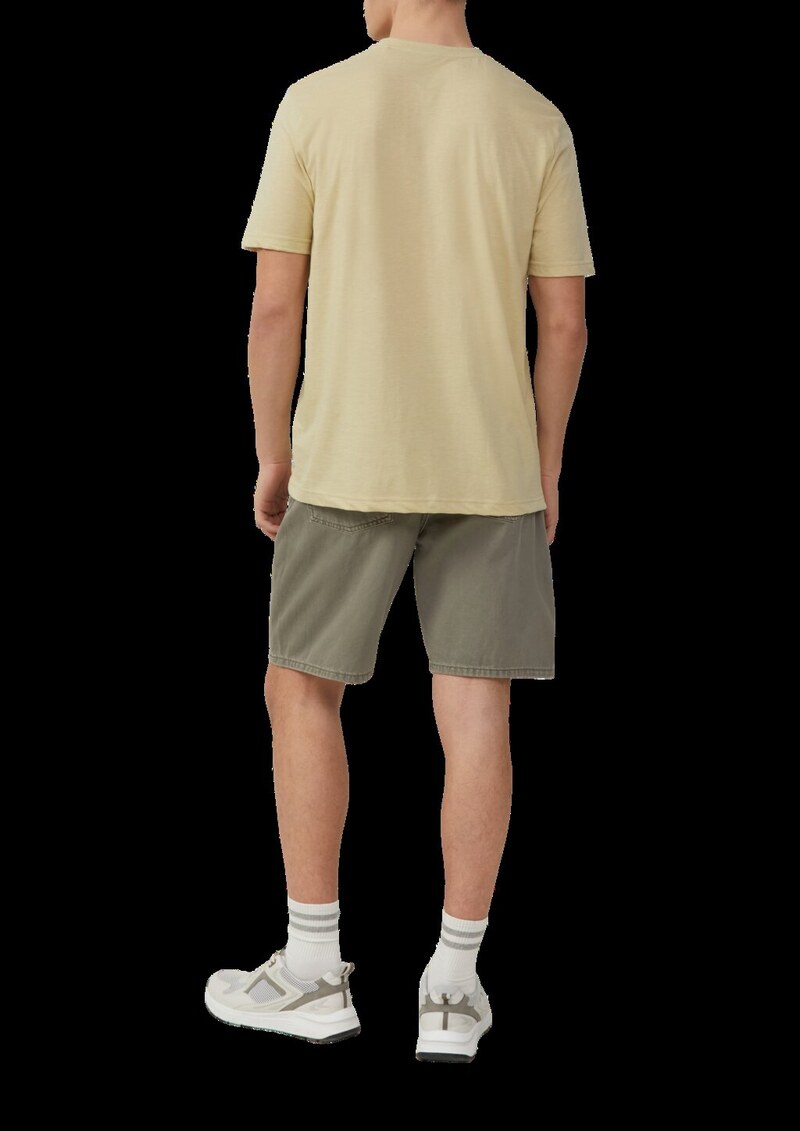 Meliertes T-Shirt mit Layering-Detail am Kragen