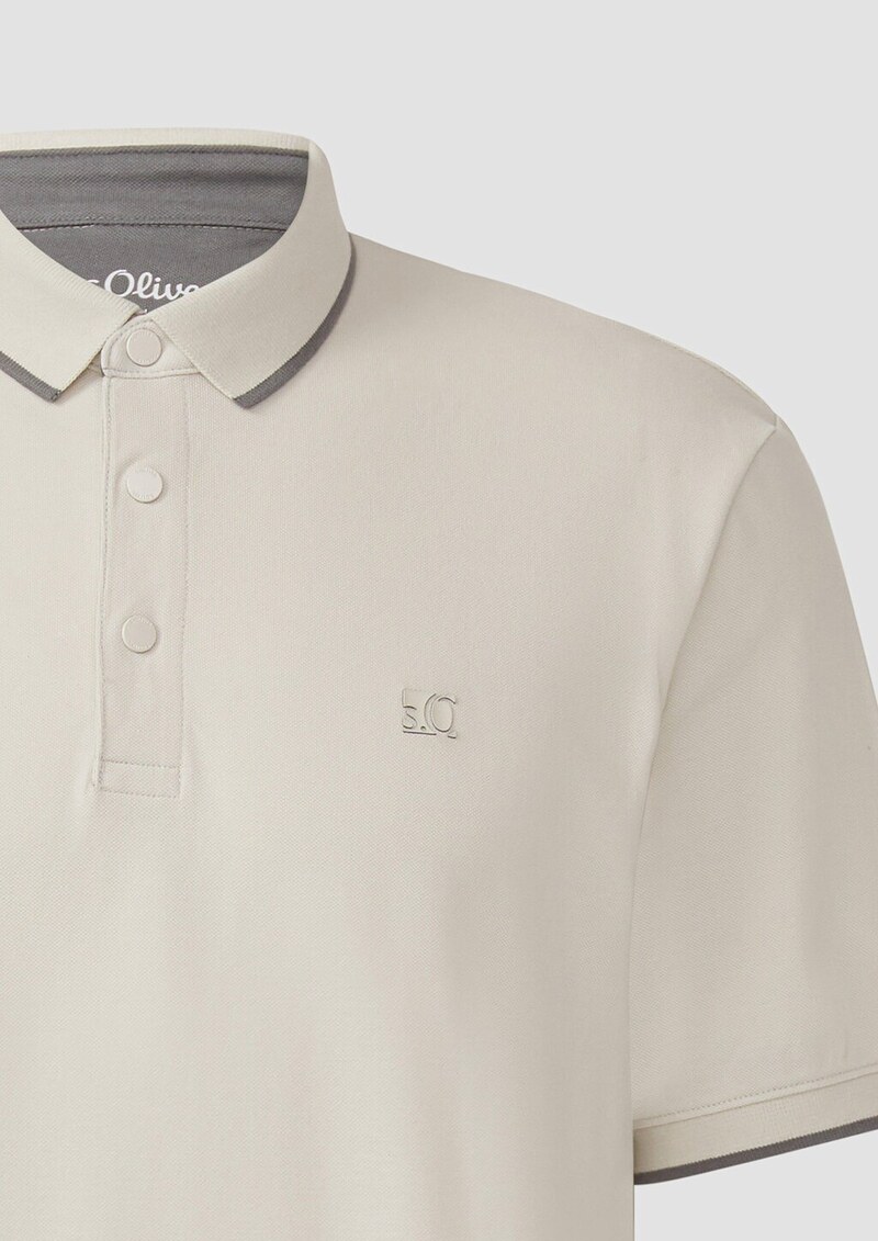 Sportives Piqué-Poloshirt mit Kontrast-Details